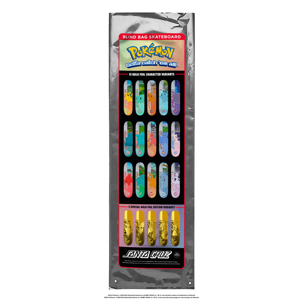8.0in x 31.6in Pokémon BLIND BAG SKATEBOARD DECK
