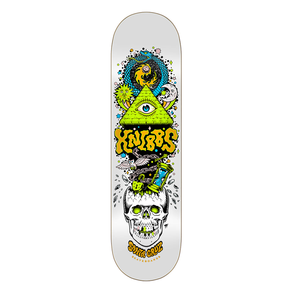 8.25in x 31.8in KNIBBS ALCHEMIST WHITE PRO Skateboard Deck