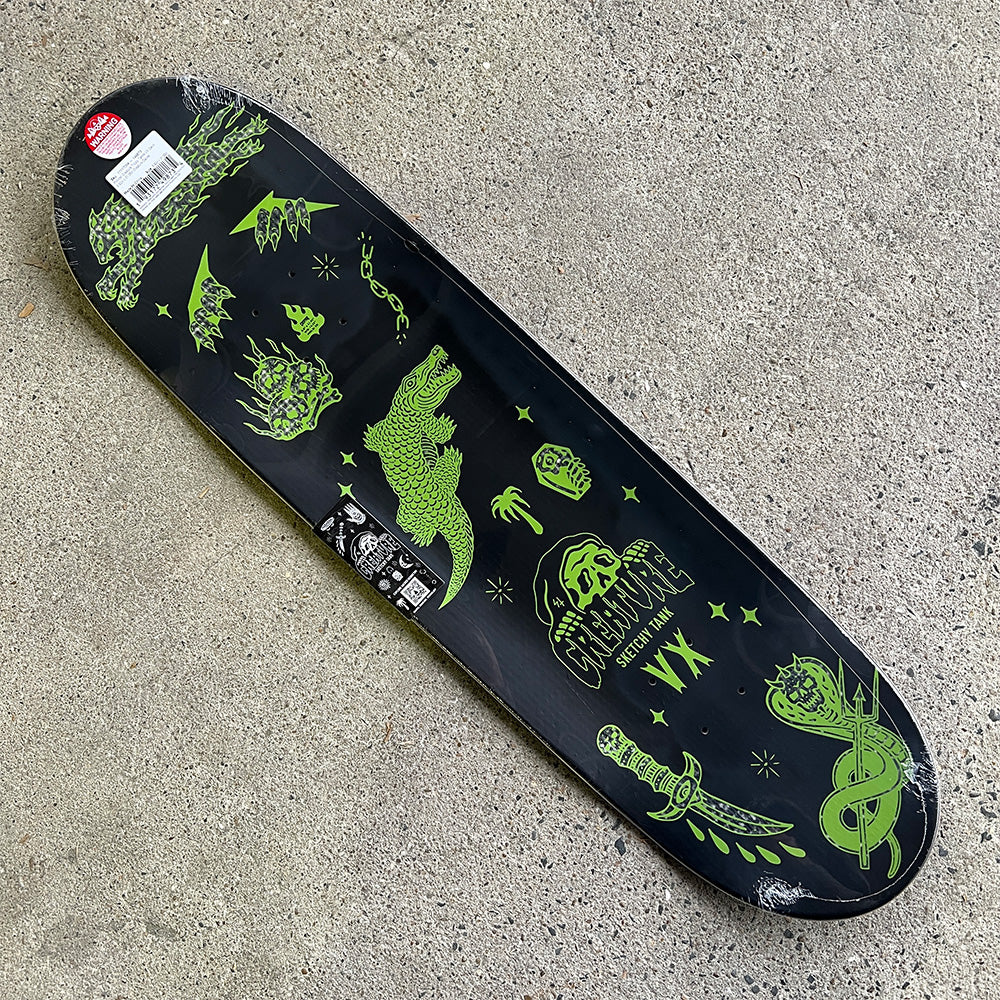 8.8in x 31.95in PROVOST CREATURE TRIPPY TANKS VX PRO SKATEBOARD DECK