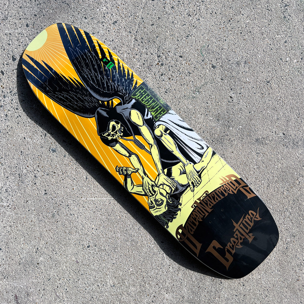 9.0in x 32.82in NAVARRETTE ANGEL OF DEATH XL PRO SKATEBOARD DECK