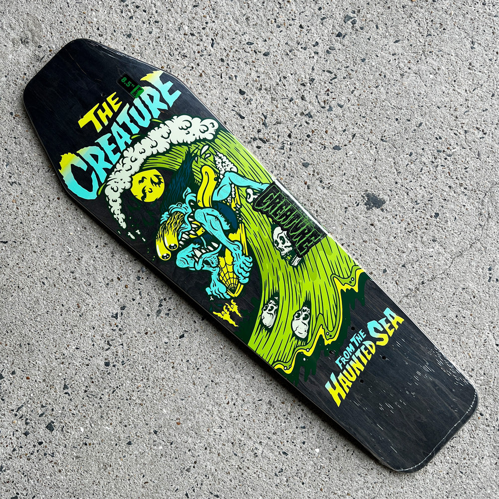 8.47in x 28.8in HAUNTED SEA SKATEBOARD DECK