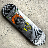 8.6in x 32.11in BAEKKEL CRASH AND BURN SKATEBOARD DECK