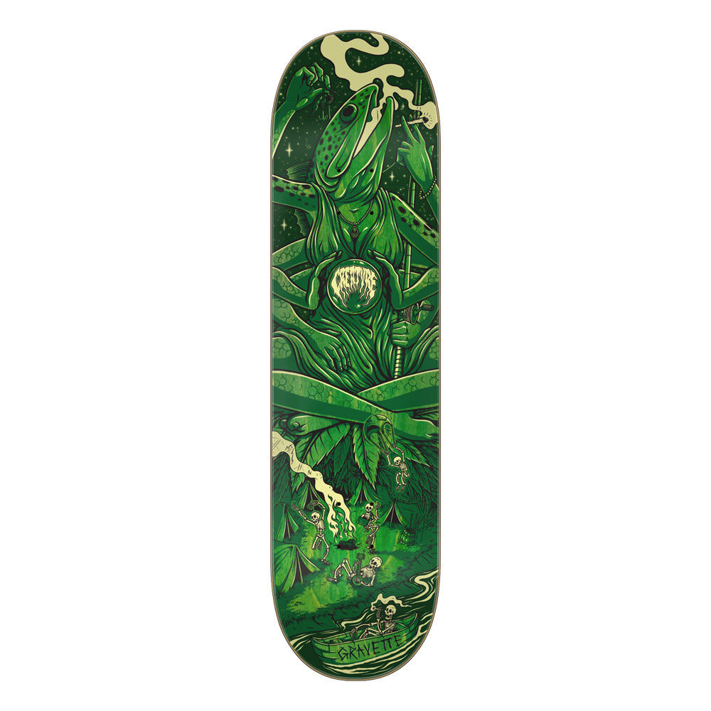 8.3in x 32.2in GRAVETTE CREASHIA PRO SKATEBOARD DECK