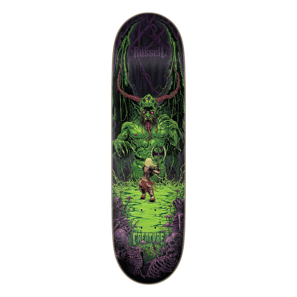 8.6in x 31.95in RUSSELL SWAMP PRO SKATEBOARD DECK