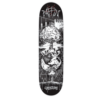 8.53in x 32.19in RAFFIN BLK MTL PRO SKATEBOARD DECK