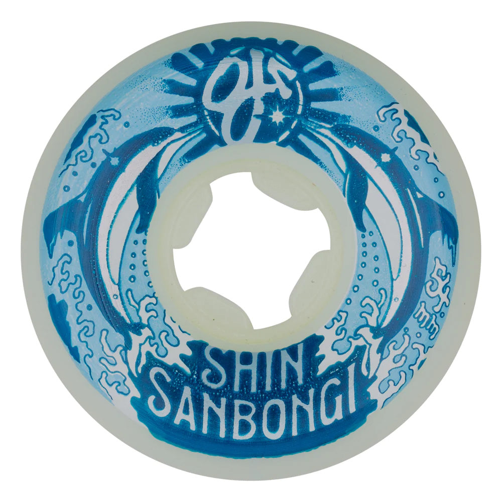 54mm SHIN SANBONGI DOLPHINS MINI COMBOS WHITE 99A SKATEBOARD WHEELS