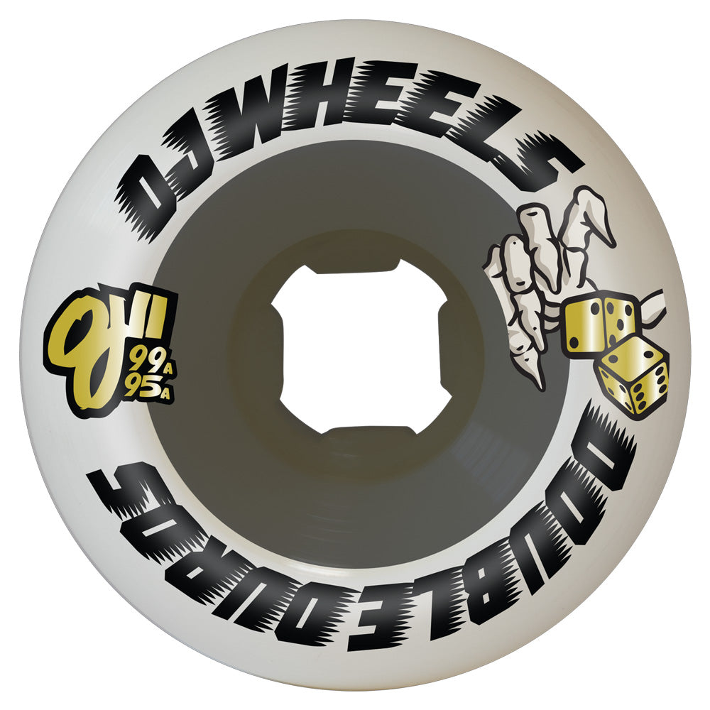 DOUBLE DUROS 95A 58mm スケートボードホイール 58mm DOUBLE DURO WHITE/BLACK MINI COMBO 99A/95A SKATEBOARD