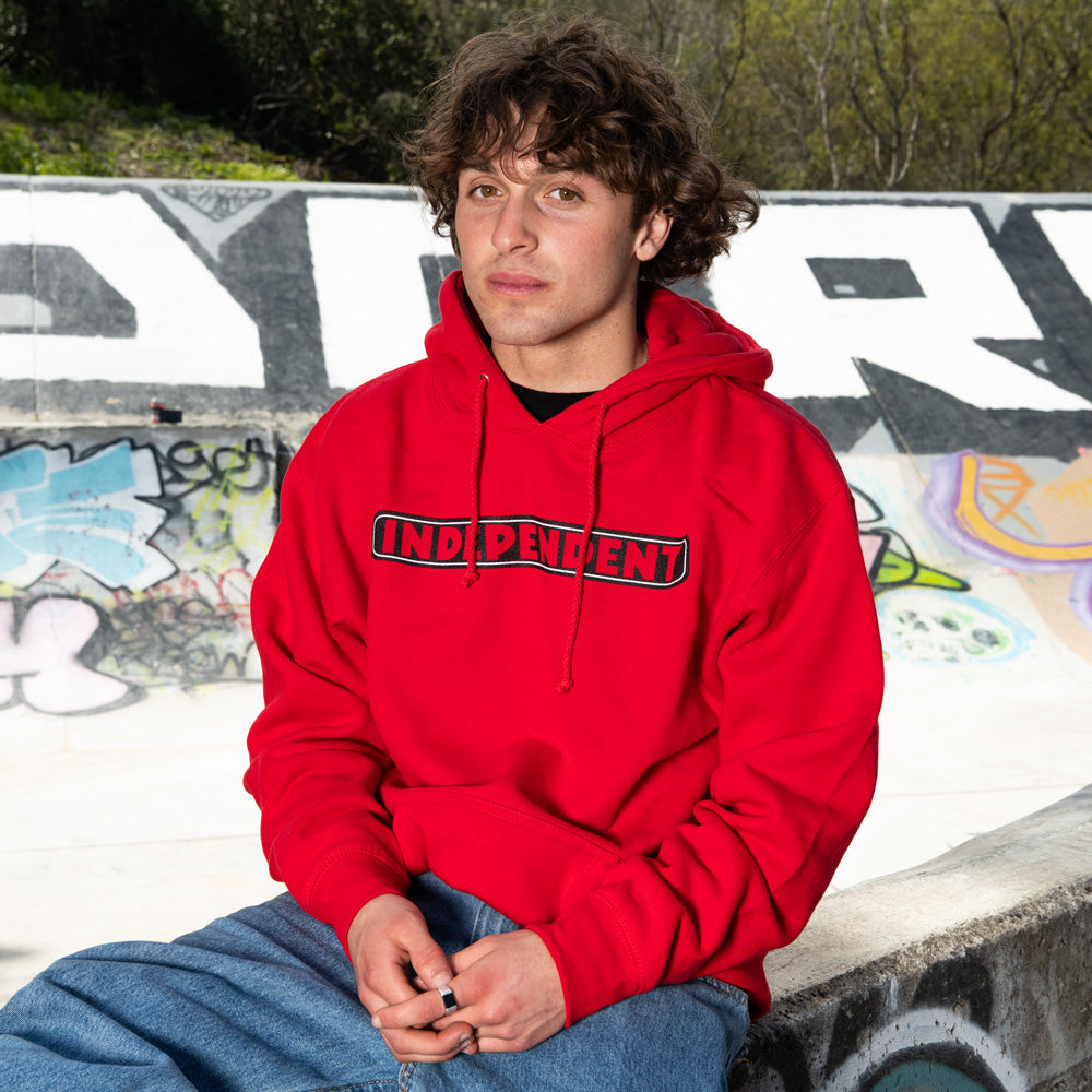 BAR LOGO P/O HOODED HEAVYWEIGHT SWEATSHIRT