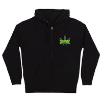 BURNOUTZ PATCH ZIP HOODED SWEATSHIRT