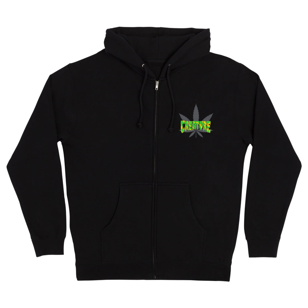 BURNOUTZ PATCH ZIP HOODED SWEATSHIRT