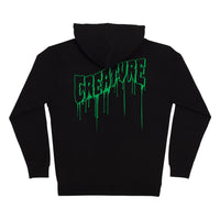 LOGO OUTLINE DRIP ZIP HOODED SWEATSHIRT