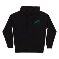 LOGO OUTLINE DRIP ZIP HOODED SWEATSHIRT