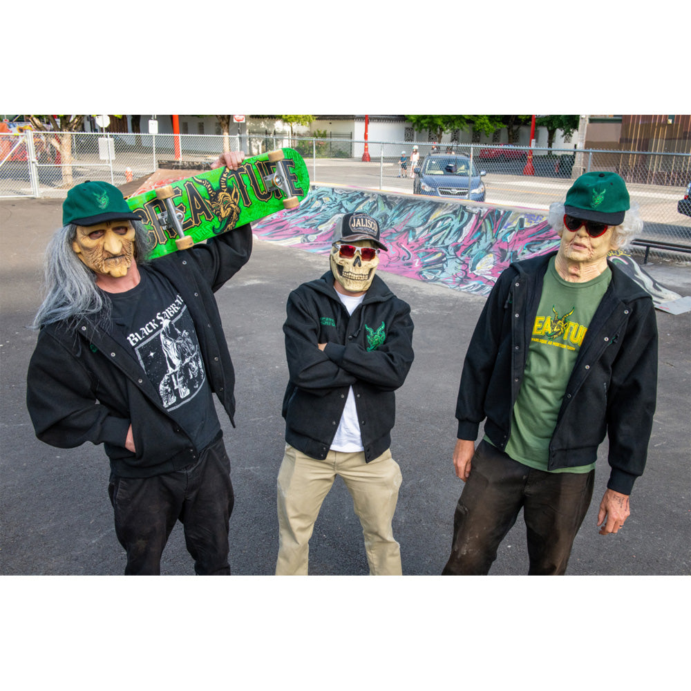 DROP OUT HOODED VARSITY JACKET