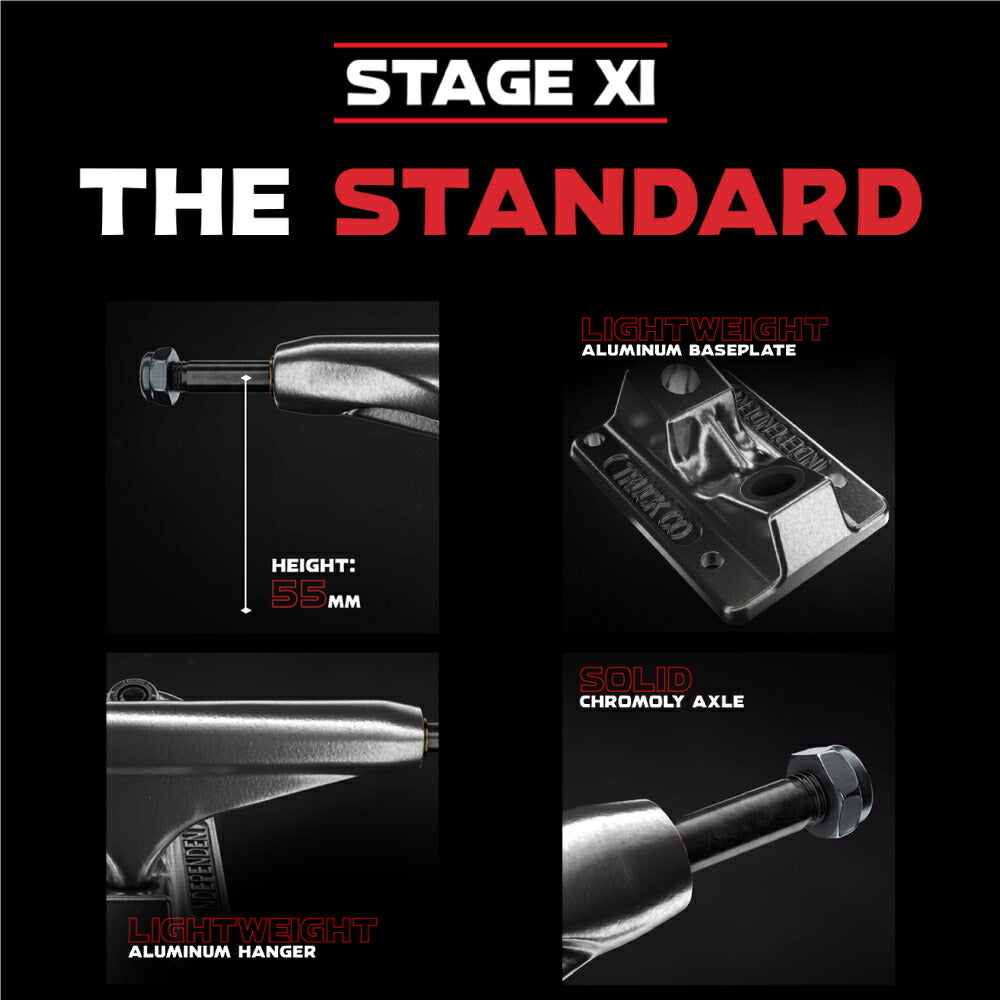 144 BUILT TO GRIND SILVER/BLACK STANDARD TRUCKS(STAGE11)