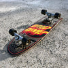 9.8in x 30.2in FLAME DOT ROUTE SURF SKATE CARVER CRUZER