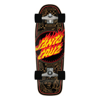 9.8in x 30.2in FLAME DOT ROUTE SURF SKATE CARVER CRUZER