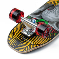 8.0in x 26.06in MIKE VALLELY BABY ELEPHANT CRUISER SKATEBOARD COMPLETE YELLOW/BLACK