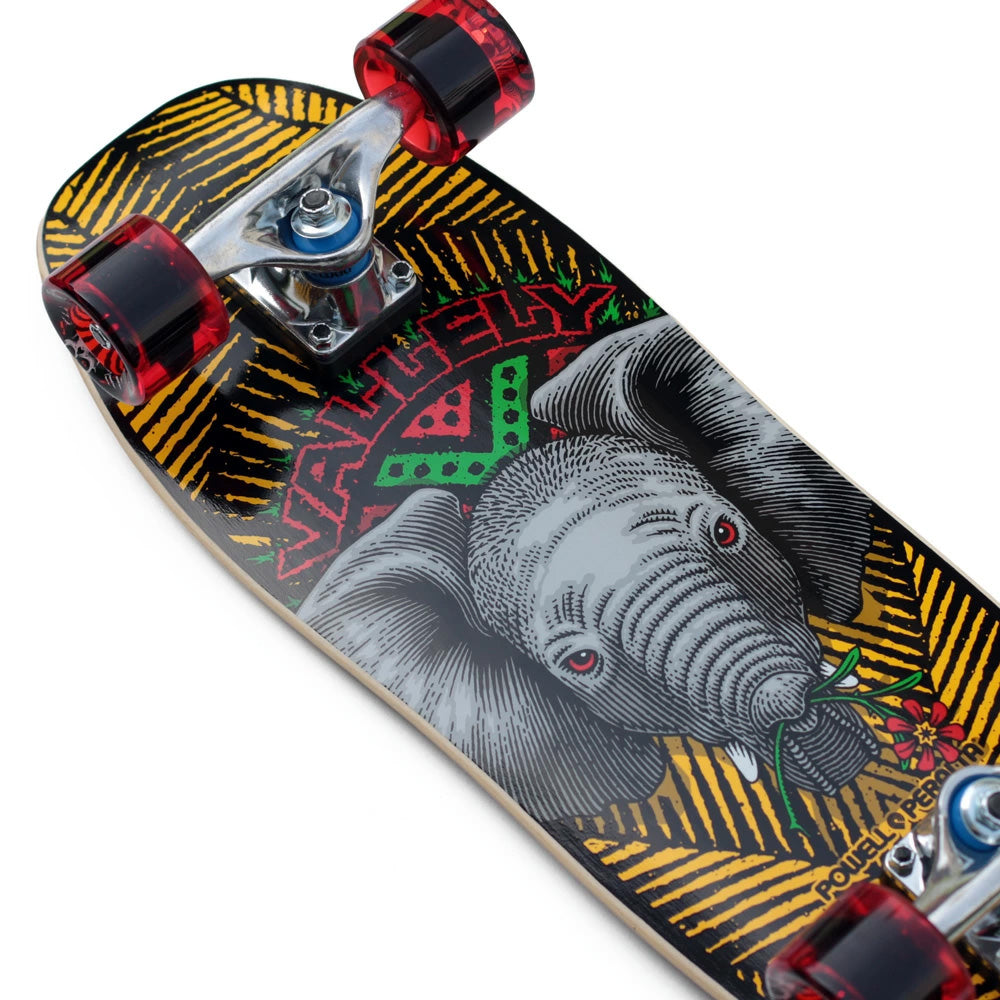 8.0in x 26.06in MIKE VALLELY BABY ELEPHANT CRUISER SKATEBOARD COMPLETE YELLOW/BLACK