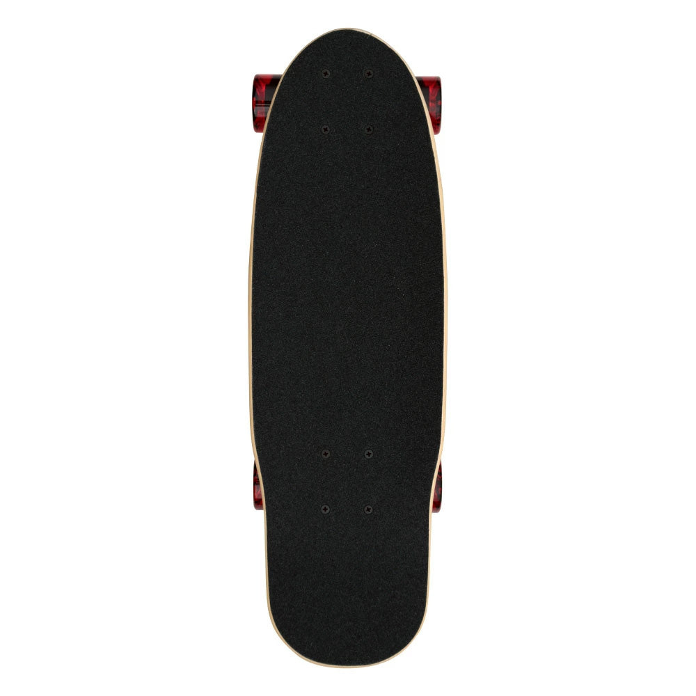 7.5in x 24.0in RIPPER CRUISER SKATEBOARD COMPLETE SILVER/BLUE
