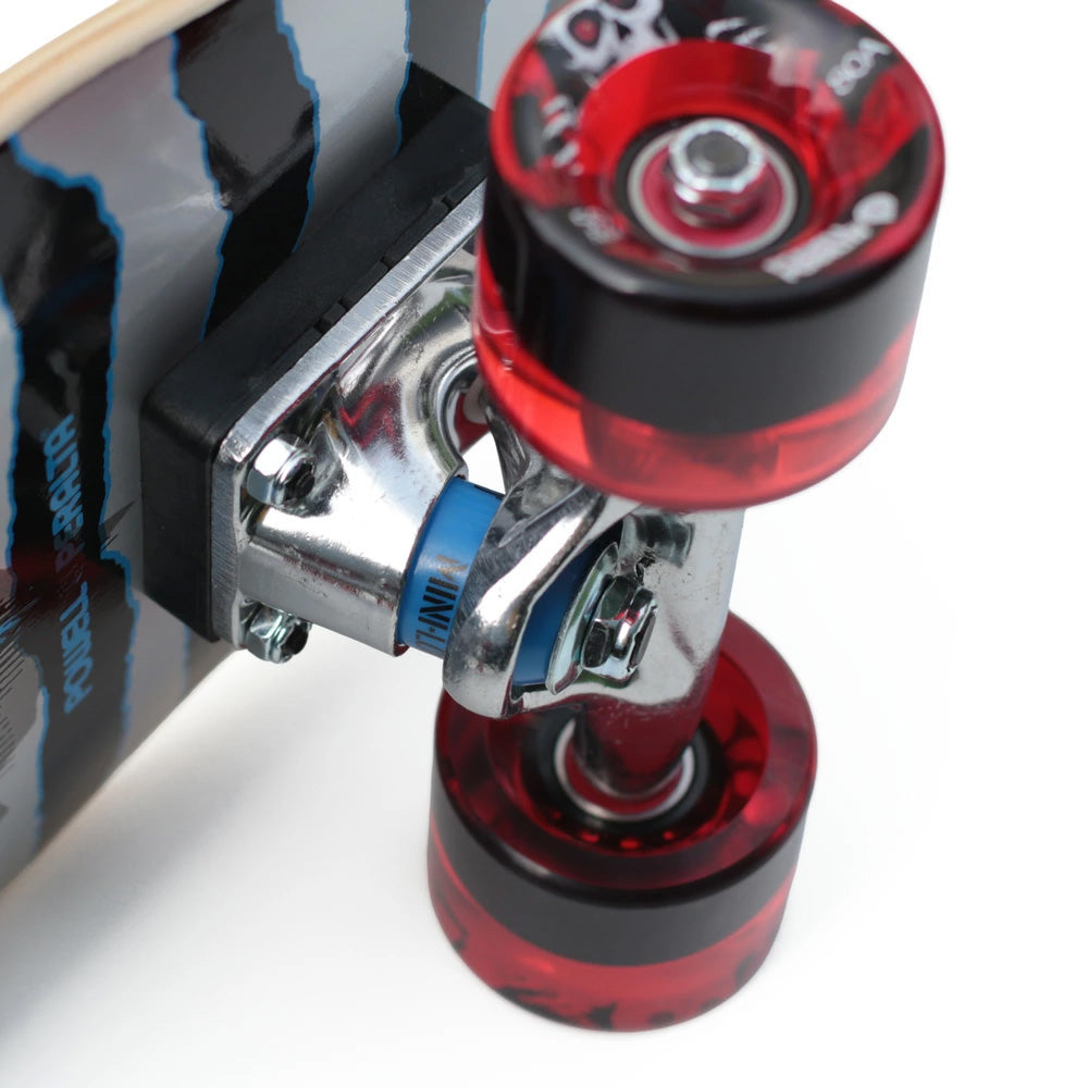 7.5in x 24.0in RIPPER CRUISER SKATEBOARD COMPLETE SILVER/BLUE