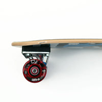 7.5in x 24.0in RIPPER CRUISER SKATEBOARD COMPLETE SILVER/BLUE