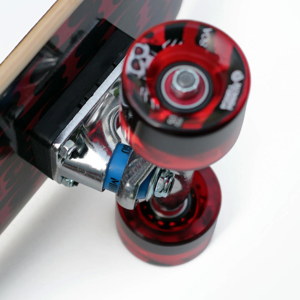 8.0in x 29.5in CAB STREET DRAGON CRUISER SKATEBOARD COMPLETE BLACK/RED