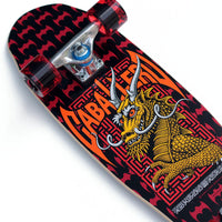 8.0in x 29.5in CAB STREET DRAGON CRUISER SKATEBOARD COMPLETE BLACK/RED