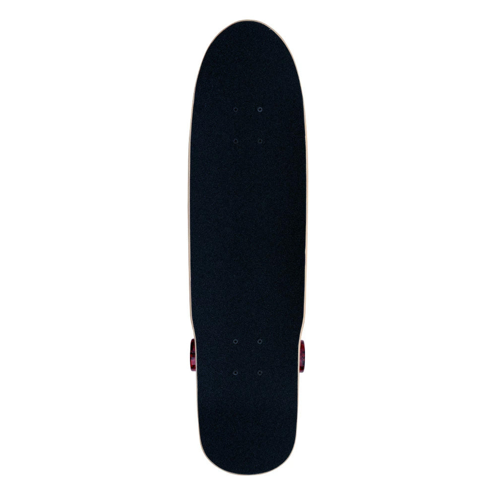 8.0in x 30.0in SKULL&SWORD CRUISER SKATEBOARD COMPLETE NAVY/RED