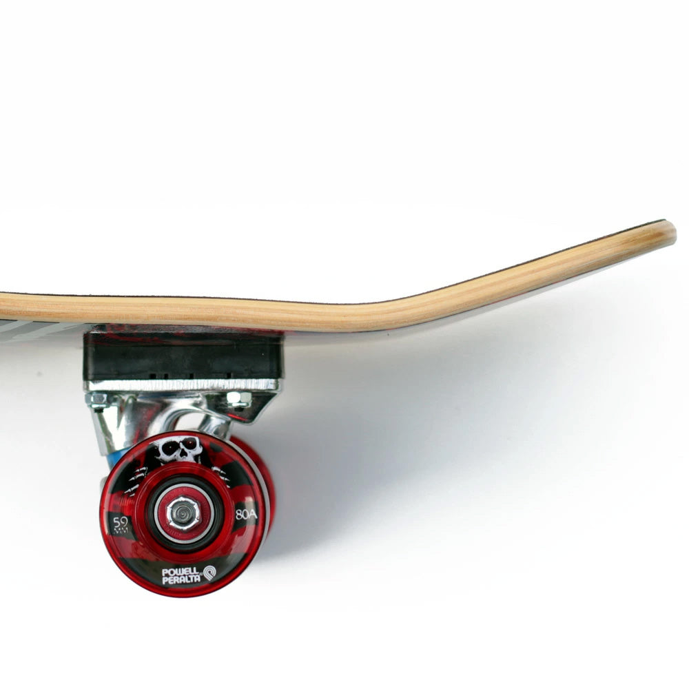 8.0in x 30.0in SKULL&SWORD CRUISER SKATEBOARD COMPLETE NAVY/RED