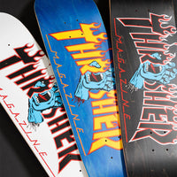 8.0in x 31.6in THRASHER SCREAMING FLAME LOGO TEAM SKATEBOARD DECK