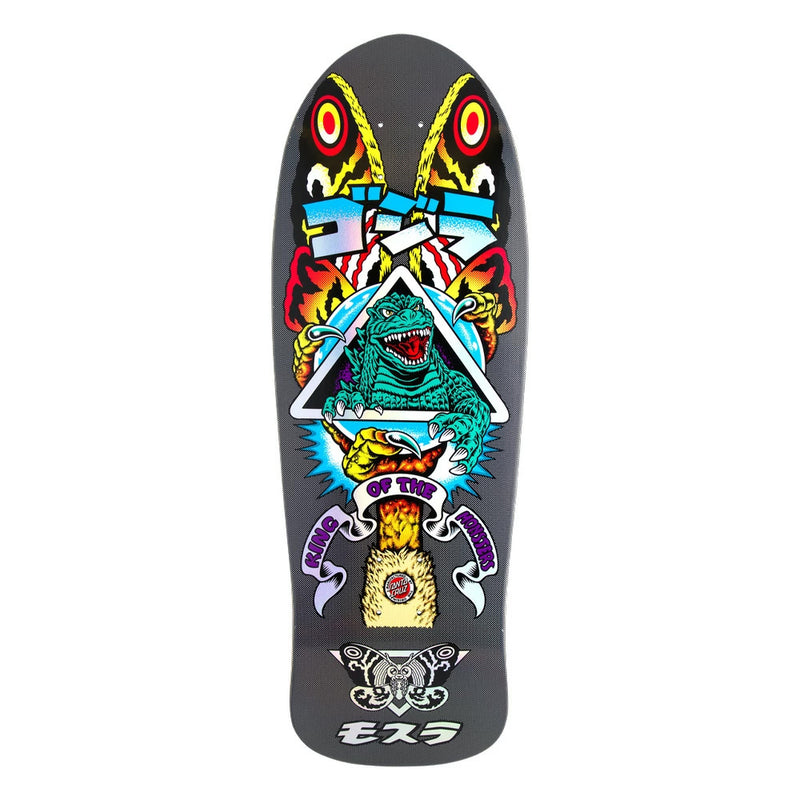 10.538in x 30.14in GODZILLA MOTHRA NATAS SKATEBOARD DECK