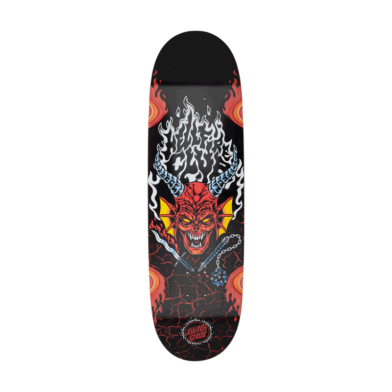 9.0in x 32.0in STRANGER THINGS HELLFIRE CLUB FLAMES  SKATEBOARD DECK