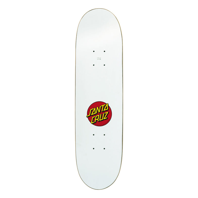 7.25in x 27.0in SCREAMING HAND WHITE  TEAM SKATEBOARD DECK