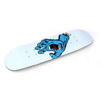 7.25in x 27.0in SCREAMING HAND WHITE  TEAM SKATEBOARD DECK