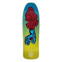 9.35in x 31.7in SPEED WHEELS VEIN HAND YELLOW/BLUE SKATEBOARD DECK