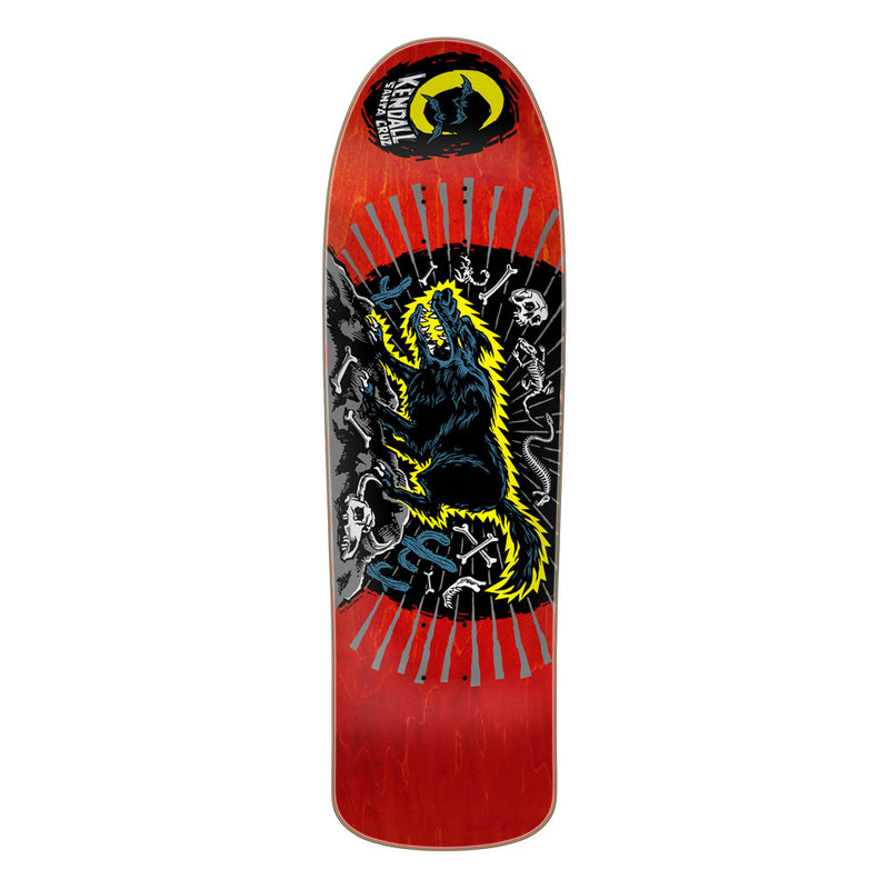 9.28in x 31.45in KENDALL WOLF REISSUE SKATEBOARD DECK