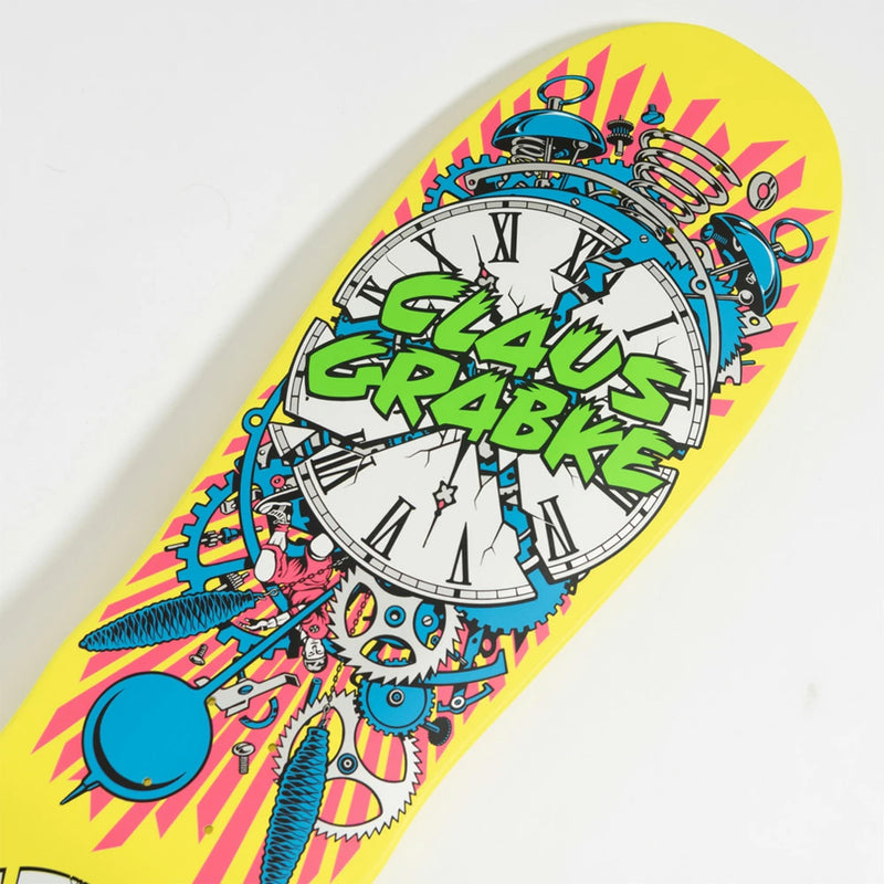 10.04in x 29.83in GRABKE EXPLODING CLOCK REISSUE SKATEBOARD DECK