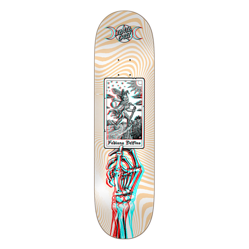 8.25in x 31.6in DELFINO UNWOUND ANAGLYPH PRO SKATEBOARD DECK