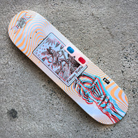 8.25in x 31.6in DELFINO UNWOUND ANAGLYPH PRO SKATEBOARD DECK