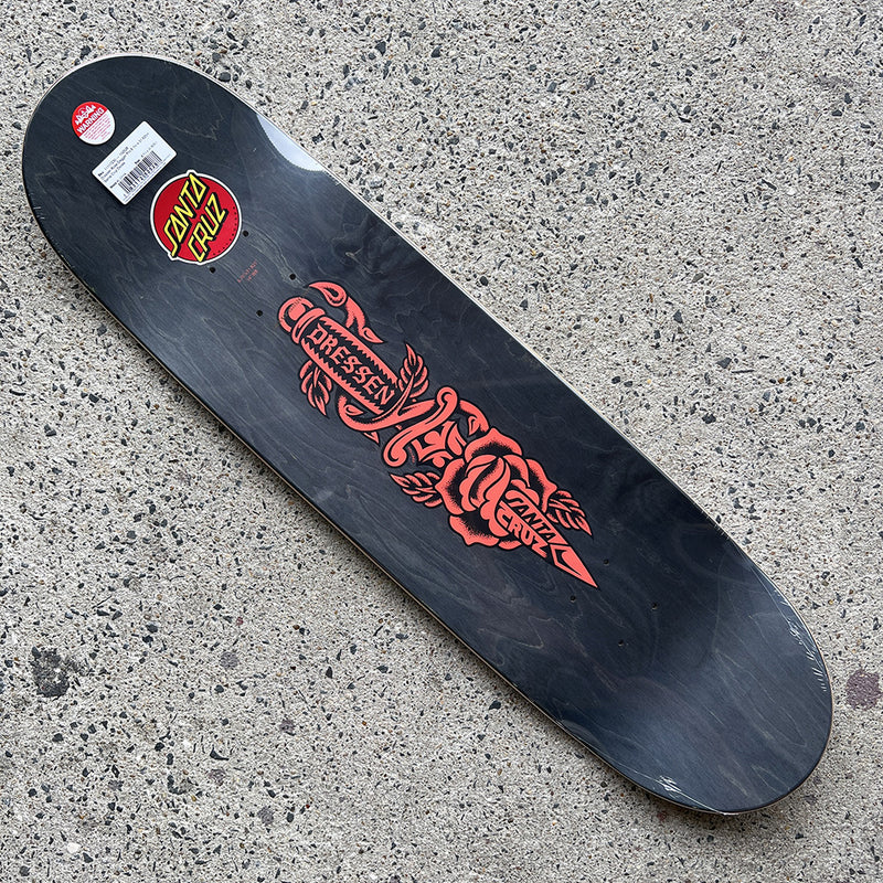 8.7in x 31.825in DRESSEN ROSE DAGGER PRO SKATEBOARD DECK