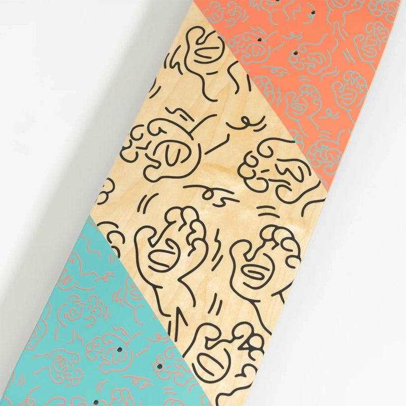 8.5in x 32.2in CONTOUR HAND BIRCH TEAM SKATEBOARD DECK