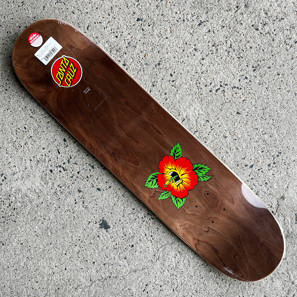 8.0in x 31.6in SCREAMING HIBISCUS BIRCH SKATEBOARD DECK