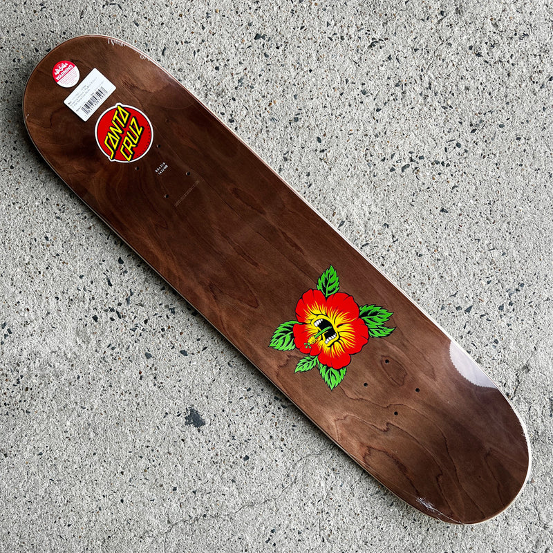 8.0in x 31.6in SCREAMING HIBISCUS BIRCH SKATEBOARD DECK