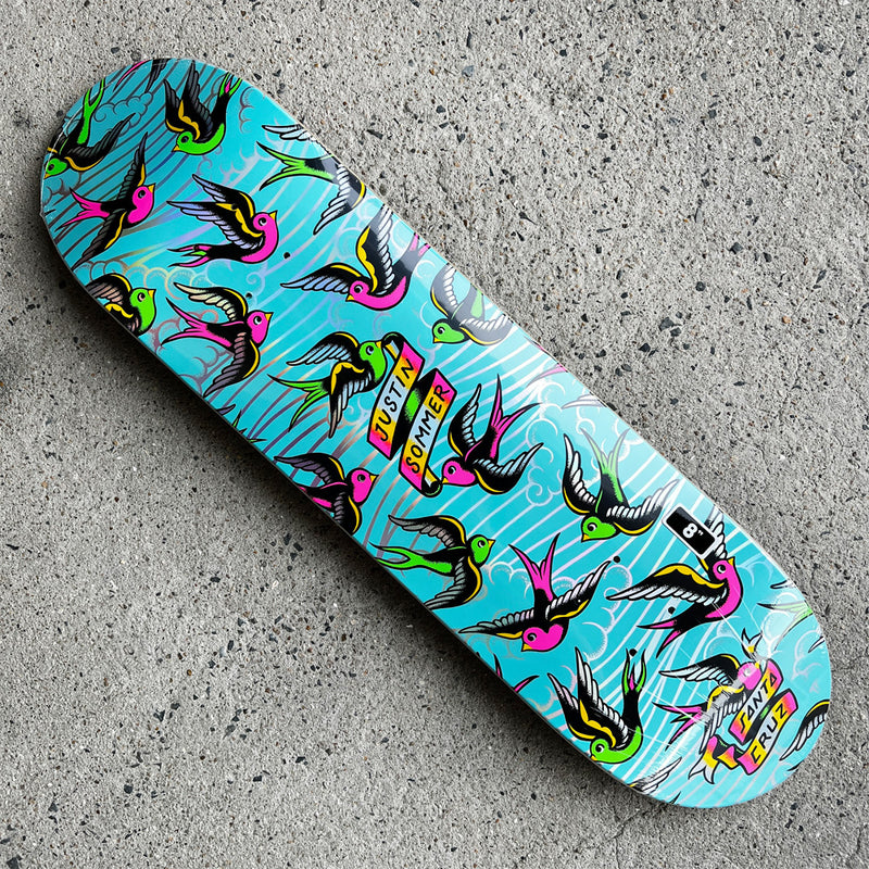 8.0in x 30.5in SOMMER SPARROWS PRO SKATEBOARD DECK