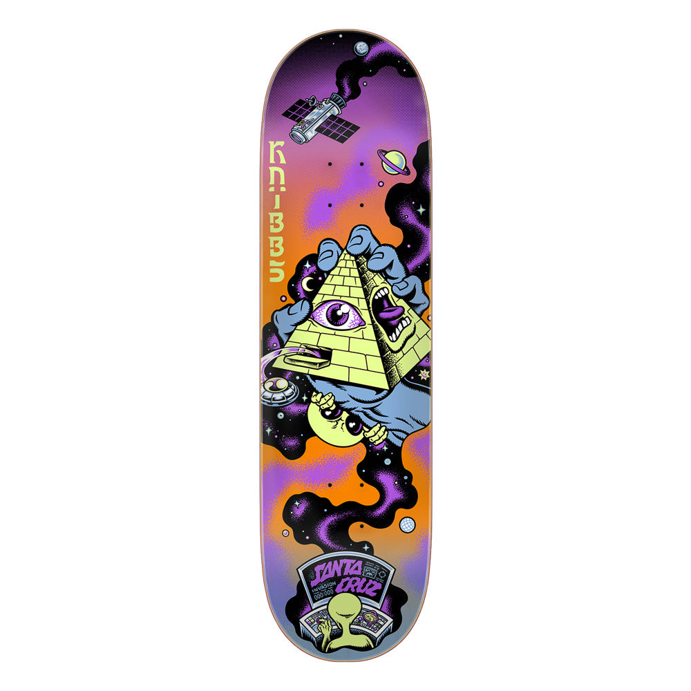 8.5in x 31.6in KNIBBS INVASION HAND PRO SKATEBOARD DECK