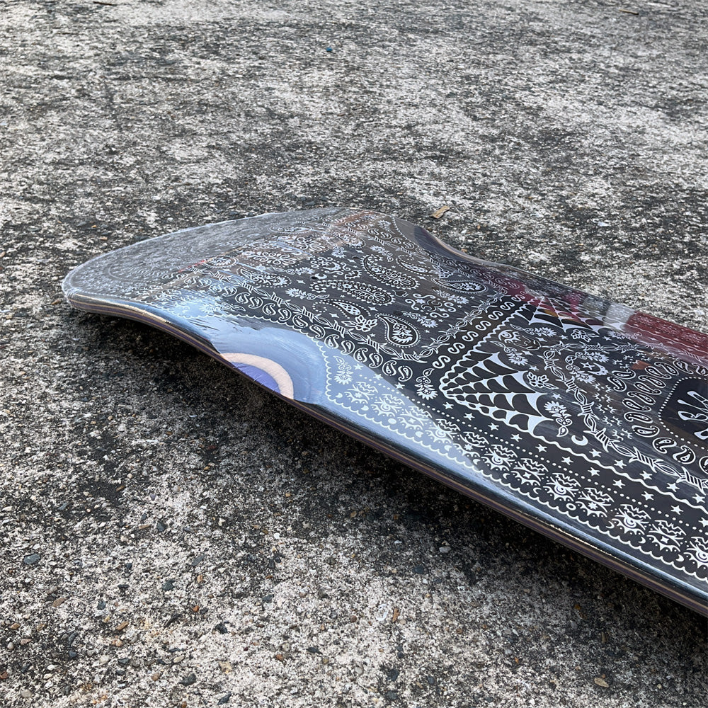 8.25in x 31.6in DELFINO BANDANA PRO SKATEBOARD DECK