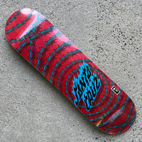 8.25in x 31.8in WIRED FLAME DOT BIRCH SKATEBOARD DECK