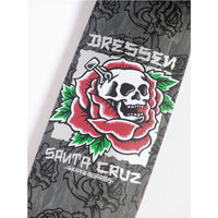 9.25in x 31.95in DRESSEN SKULL ROSE PRO SKATEBOARD DECK