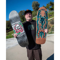9.25in x 31.95in DRESSEN SKULL ROSE PRO SKATEBOARD DECK