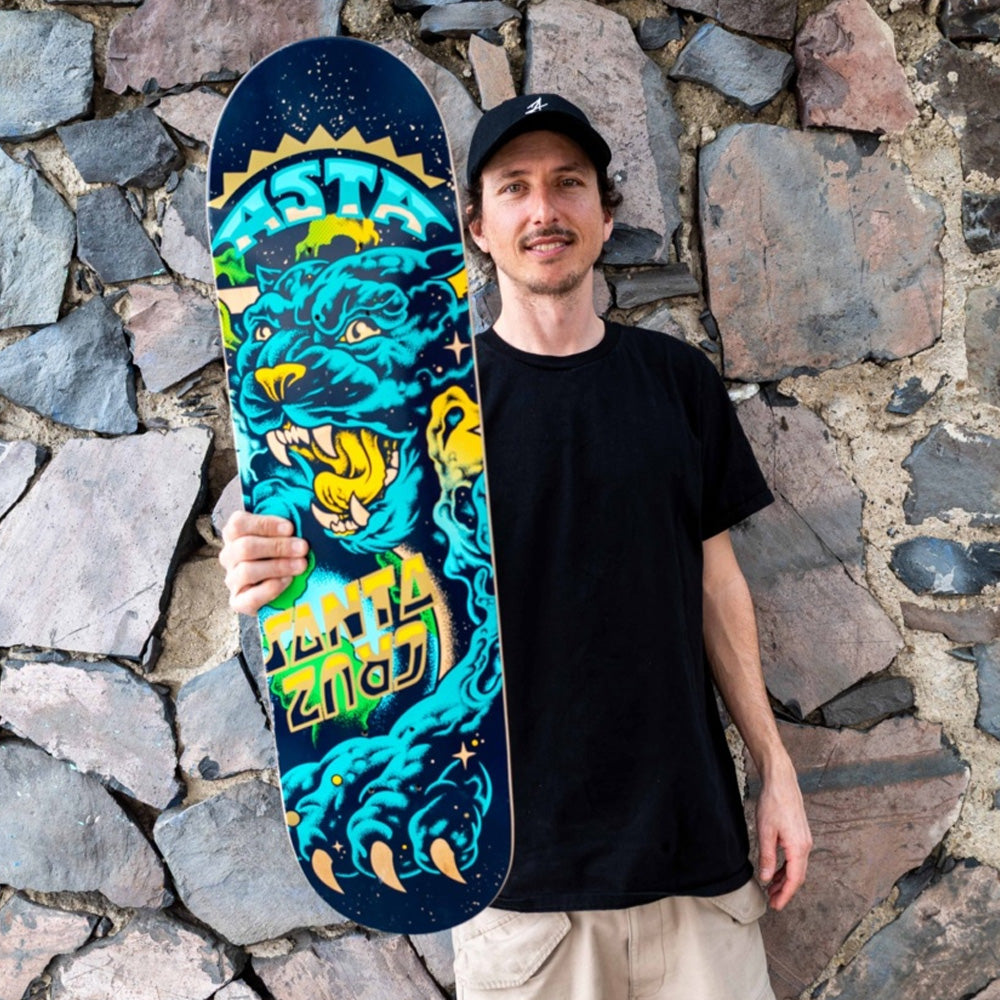8.2in x 31.6in ASTA SPACE CAT TWIN SKATEBOARD DECK